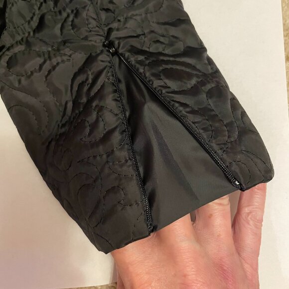 David Brooks Petite Black Cropped Quilted Puffer Jacket Lightweight Size 8P - Picture 6 of 15